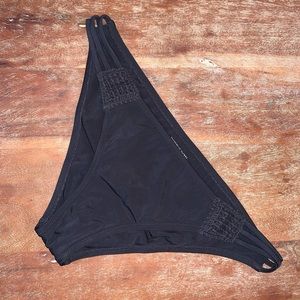 VS Black strappy sided bikini bottoms